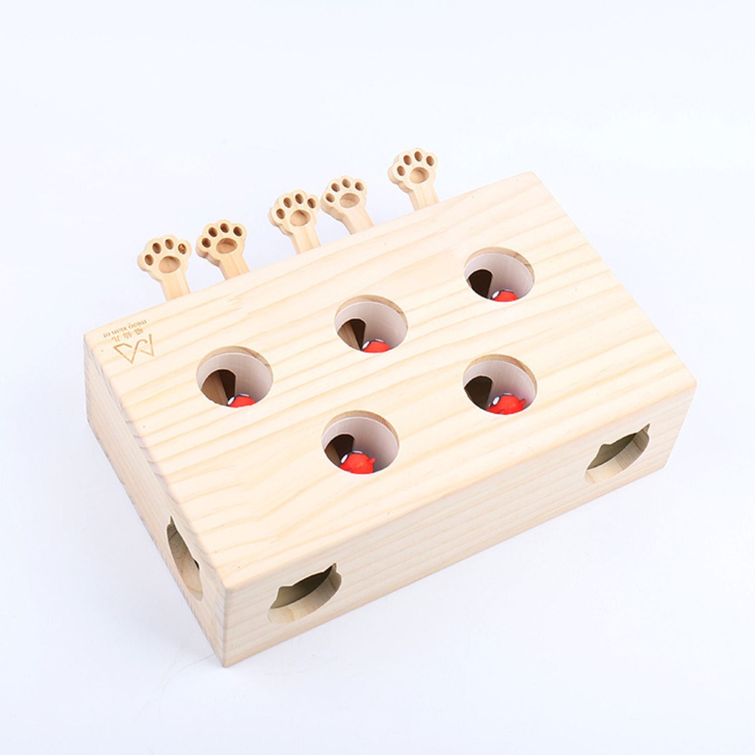 Interactief Kat Speelgoed houten blok met pootjes